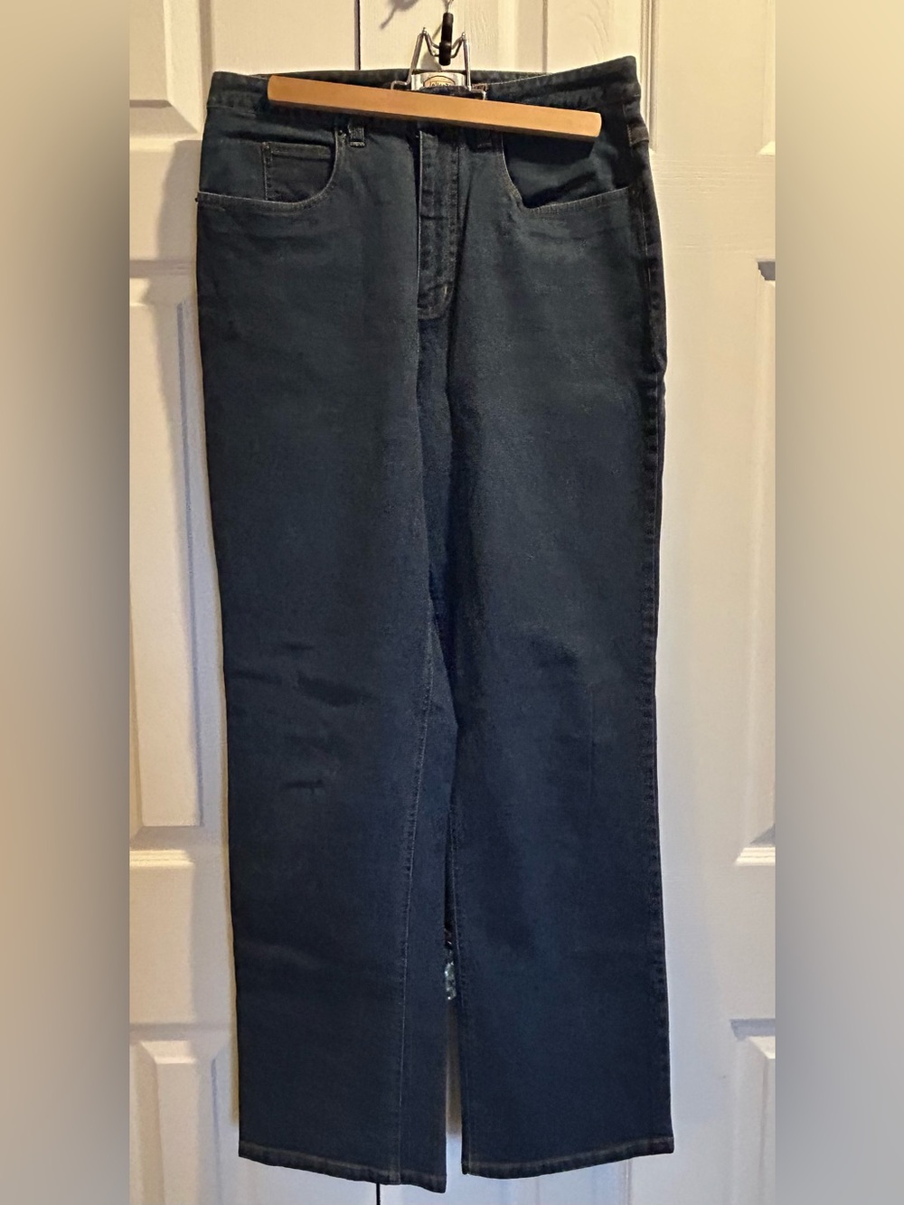 Vintage Talbots Women's Straight-Leg Jeans in Dark Blue Wash - size 10